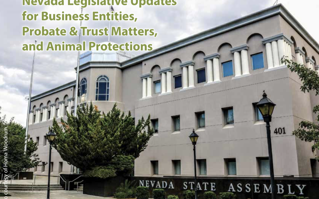 2019 Legislation Results in Further Protection of Animals in Nevada